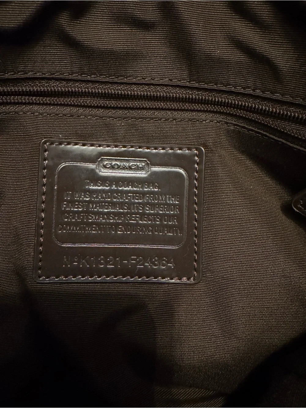 Coach Signature Canvas Shoulder Bag in Tan and Brown
